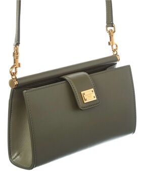 DOLCE & GABBANA My Sicily Green Leather Phone Bag New & Authentic $1495